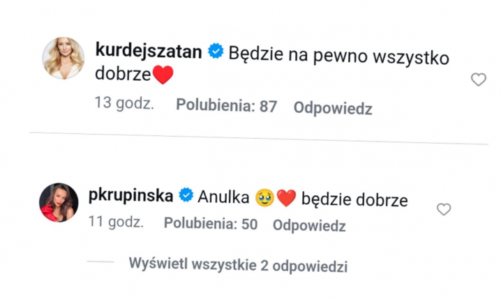 SŁOWA WSPARCIA pod postem Anny Lewandowskiej!